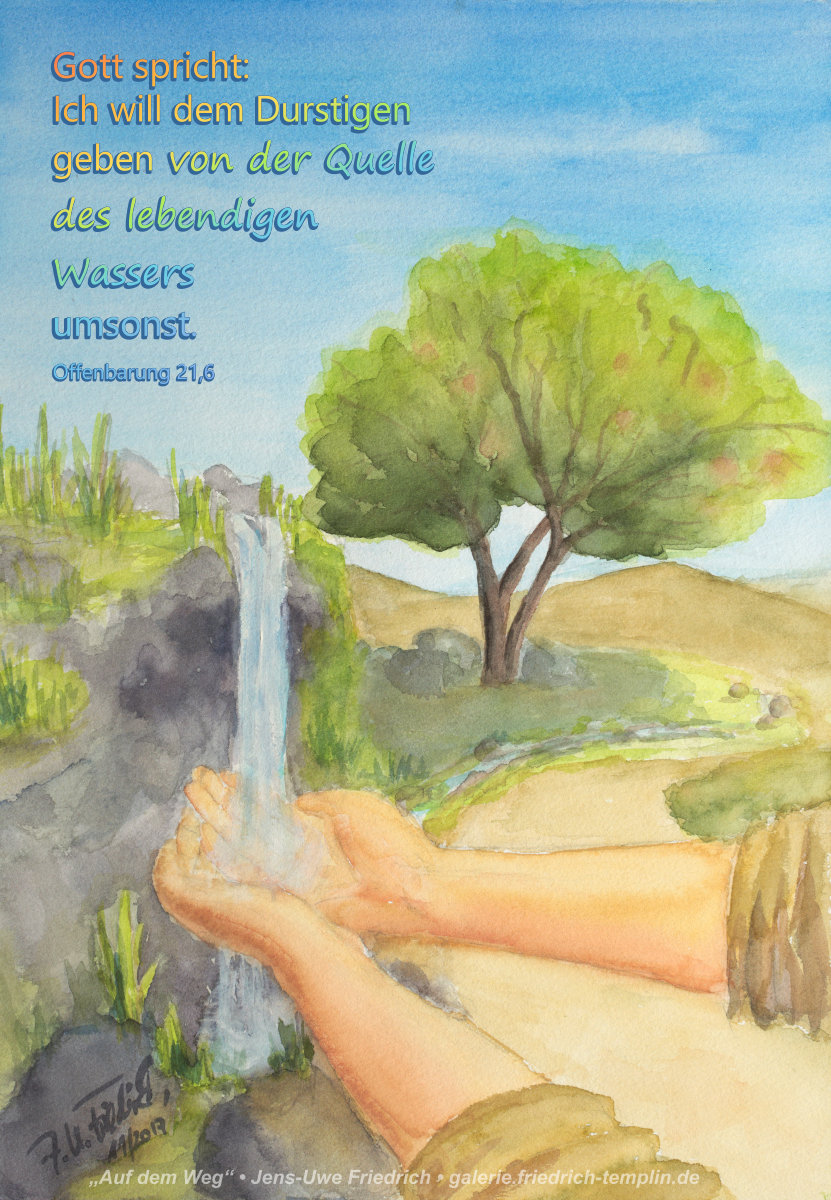Bild zur Jahreslosung 2018 von Jens-Uwe Friedrich Postkarten Poster Kunstdruck